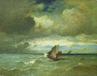 Woelige zee, ca. 1870